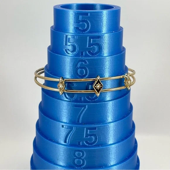 Stunning Gold Tone Whit Rhinestone Dainty Open Cuff Bangle Bracelet Cute Elegant - Picture 4 of 5